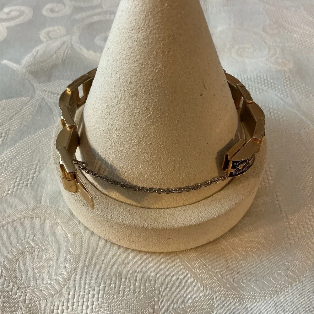 Damascene Midas of Toledo Vintage Link Gold Tone Bracelet